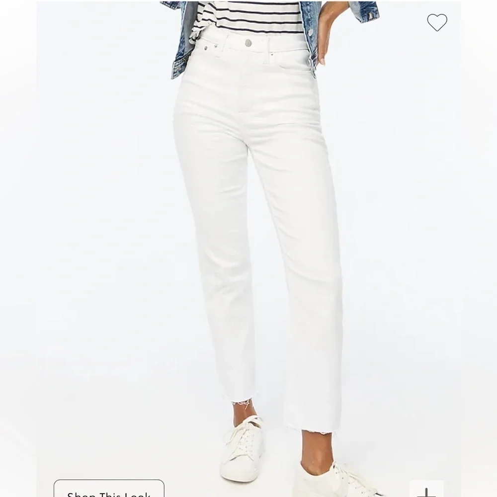 J Crew White Stovepipe Straight Jeans 29 Petite